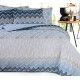 Σετ Παπλωματοθήκη Υπέρδιπλη Kiris Blue 3Τμχ 230X240 Espree