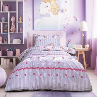 Σεντόνι Σετ 2Τεμ. 170x260 Lino Monokeros Lilac