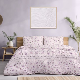 Παπλωματοθήκη Σετ Ημίδιπλη 160x240 Lino Antico Lilac