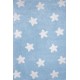 Shaggy παιδικό χαλί Cocoon 8391/30 γαλάζιο με αστεράκια - ΡΟΤΟΝΤΑ  1,60x1,60 Colore Colori