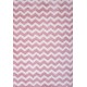 Shaggy παιδικό χαλί Cocoon 8396/55 ροζ με ζικ ζακ ρίγες - 3x4 Colore Colori