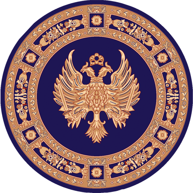 Χαλί Ροτόντα R200 Isexan Atlantis Orthodoxia Ανοιχτά Φτερά Μπλέ