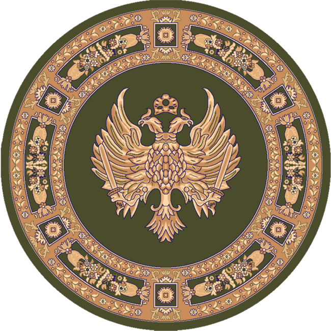 Χαλί Ροτόντα R200 Isexan Atlantis Orthodoxia Ανοιχτά Φτερά Πράσινο