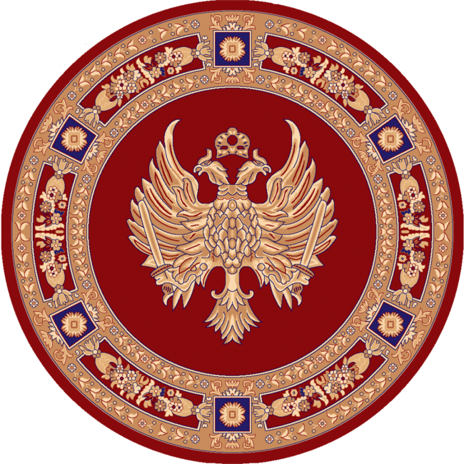 Χαλί Ροτόντα R200 Isexan Atlantis Orthodoxia Ανοιχτά Φτερά Κόκκινο