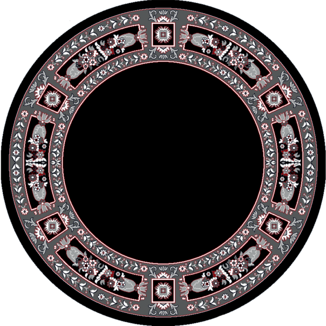 Χαλί Ροτόντα R200 Isexan Atlantis Orthodoxia χωρίς αετό Μαύρο