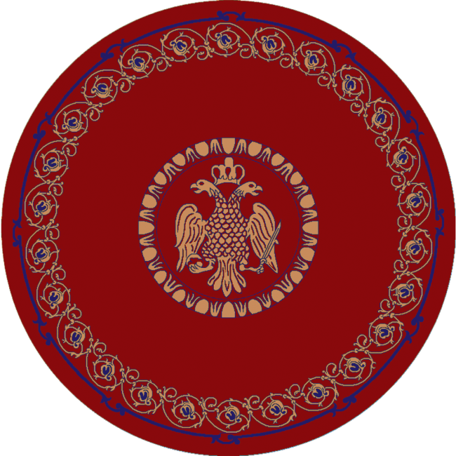 Χαλί Ροτόντα R200 Isexan Atlantis Byzantium Με Κεντρικό Αετό