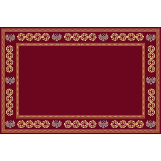 Χαλί Atlantis 2600 - Orthodoxia χωρίς αετό - ΚΟΚΚΙΝΟ (ειδική μπορντούρα με αετό προς τα επάνω) 300x200