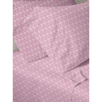 Σεντόνια Σετ Υπέρδιπλο 220x250 Sunshine Menta Εμπριμέ 940 Pink