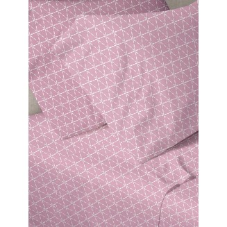 Σεντόνια Σετ Μονό 160x250 Sunshine Menta Εμπριμέ 940 Pink