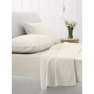 Σεντόνια Σετ Μονά Με Λάστιχο 105x205+30 Sunshine Cotton Feelings 108 Ecru
