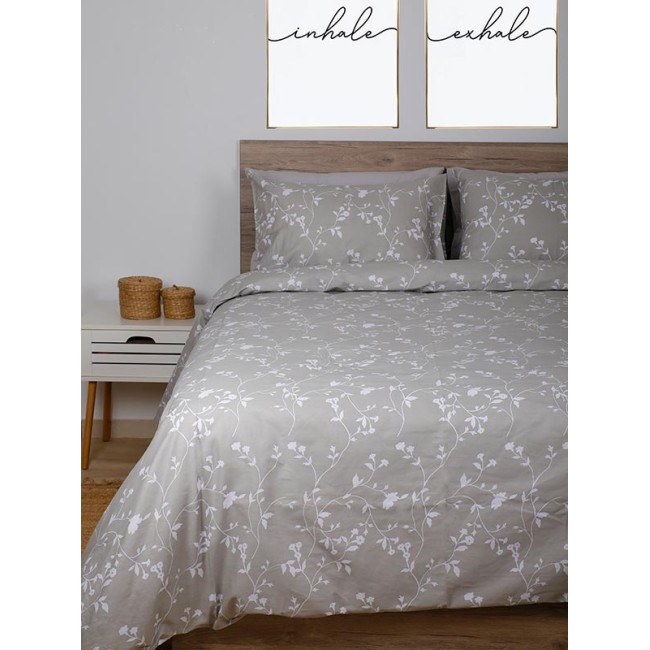 Σετ Σεντόνια Cotton Feelings 924 Grey Μονό (165x270)