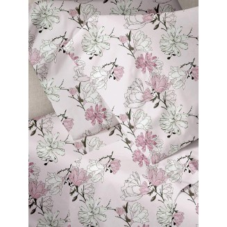 Σεντόνια Σετ Μονά 160x250 Sunshine Menta Εμπριμέ 070 Pink