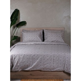Παπλωματοθήκη Υπέρδιπλη 230x250 Sunshine Cotton Feelings 2042 Grey