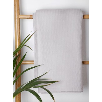 Κουβέρτα Πικέ Υπέρδιπλη 220x240 Sunshine Cotton Light Grey