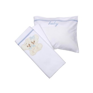 Σεντόνια Σετ Κεντητά Κούνιας 120x180 Sunshine Couple 06 Blue