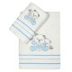 Σετ πετσέτες κεντητές Panda 02 Blue Σετ 2 τεμαχίων
