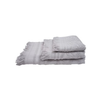 Πετσέτα Χεριών 40x60 Sunshine Κρόσι 6 Light Grey