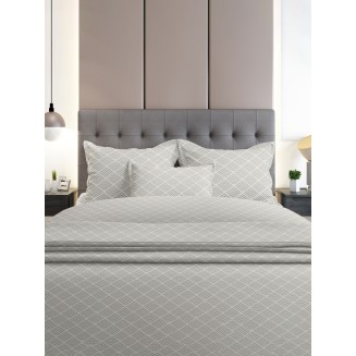 Σετ Σεντόνια Flannel 2048 Grey Διπλό με λάστιχο (150x205+30) Sunshine