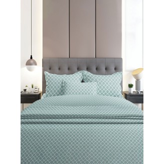 Σετ Σεντόνια Flannel 530 Aqua Διπλό με λάστιχο (150x205+30) Sunshine