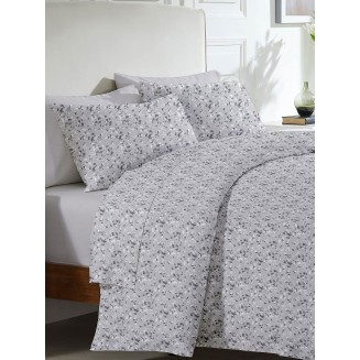 Σετ Σεντόνια Menta Εμπριμέ 320 Grey Διπλό (200x250) Sunshine Σετ Σεντόνια Menta Εμπριμέ 320 Grey Διπλό (200x250) Sunshine