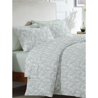 Σετ Σεντόνια Menta Εμπριμέ 340 Aqua Υπέρδιπλο (235x250) Sunshine