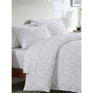 Σετ Σεντόνια Menta Εμπριμέ 340 Grey Διπλό (200x250) Sunshine Σετ Σεντόνια Menta Εμπριμέ 340 Grey Διπλό (200x250) Sunshine
