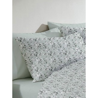Μαξιλαροθήκη Menta Εμπριμέ 320 Aqua 50x70 Sunshine