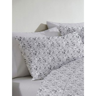 Μαξιλαροθήκη Menta Εμπριμέ 320 Grey 50x70 Sunshine