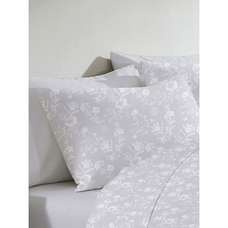 Μαξιλαροθήκη Menta Εμπριμέ 340 Grey 50x70 Sunshine