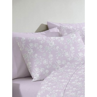 Μαξιλαροθήκη Menta Εμπριμέ 340 Lila 50x70 Sunshine