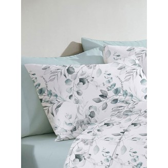 Μαξιλαροθήκη Menta Εμπριμέ 560 Grey 50x70 Sunshine