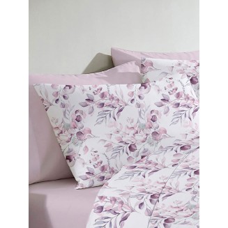 Μαξιλαροθήκη Menta Εμπριμέ 560 Lila 50x70 Sunshine