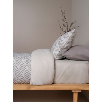 Παπλωματοθήκη Cotton Feelings 2048 Grey Υπέρδιπλη (230x250) Sunshine