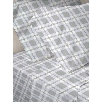 Μαξιλαροθήκη Menta Εμπριμέ 380 Check 50x70 Sunshine