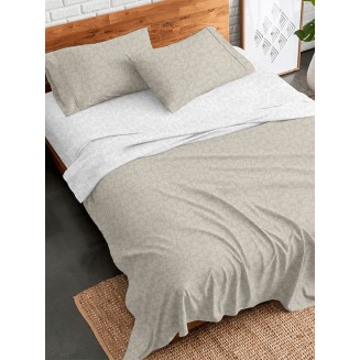 Σετ Σεντόνια Flannel 2052 Beige Μονό Με Λάστιχο(105X205+30) Sunshine