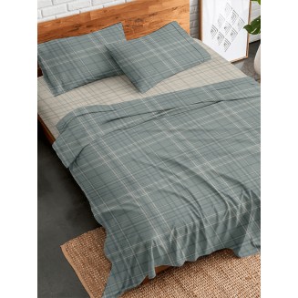 Σετ Σεντόνια Flannel 2066 Grey Διπλό (200X260) Sunshine