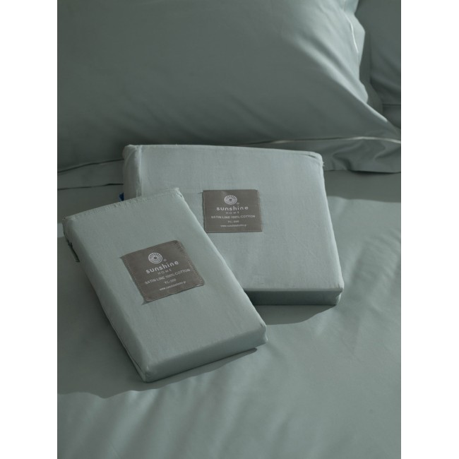 Κατωσέντονο Βαμβακοσατέν Omnia με λάστιχο Aqua Υπέρδιπλο (180x200+40)