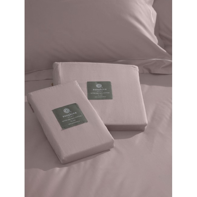 Κατωσέντονο Βαμβακοσατέν Omnia με λάστιχο Powder Υπέρδιπλο (180x200+40)