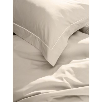 Μαξιλαροθήκες Βαμβακοσατέν Omnia Oxford Beige 50x70 Sunshine
