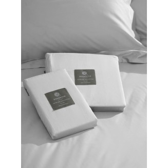 Παπλωματοθήκη Βαμβακοσατέν Omnia White Υπέρδιπλη (220x240) Sunshine