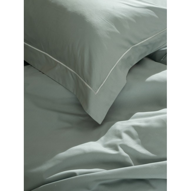 Σετ Σεντόνια Βαμβακοσατέν Omnia μονόχρωμα Aqua King Size (280x300)