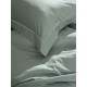 Σετ Σεντόνια Βαμβακοσατέν Omnia μονόχρωμα Aqua King Size (280x300)