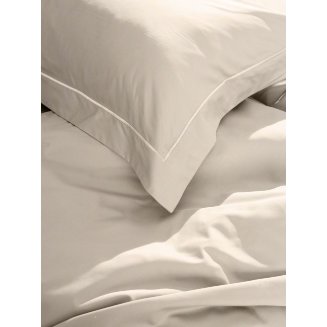 Σετ Σεντόνια Βαμβακοσατέν Omnia μονόχρωμα Beige King Size (280x300)