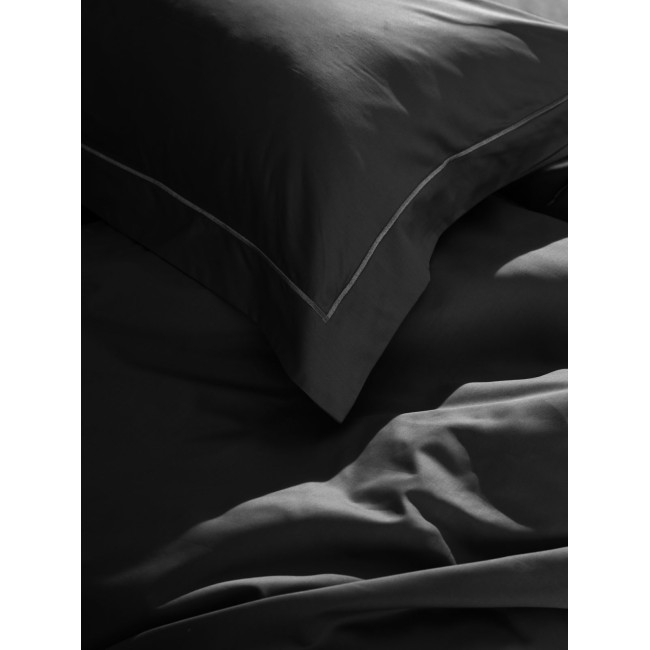 Σετ Σεντόνια Βαμβακοσατέν Omnia μονόχρωμα Black King Size (280x300)