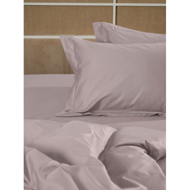 Σετ Σεντόνια Βαμβακοσατέν Omnia μονόχρωμα Powder King Size (280x300)