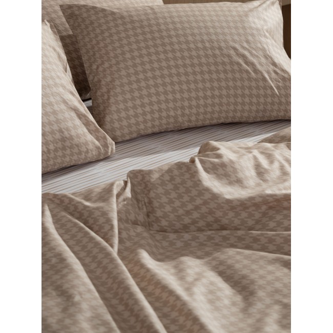 Σετ Σεντόνια Cotton Feelings 2064 Beige Διπλό (200x270)