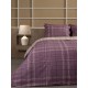 Σετ Σεντόνια Cotton Feelings 2066 Mauve Διπλό με λάστιχο (150x205+30)