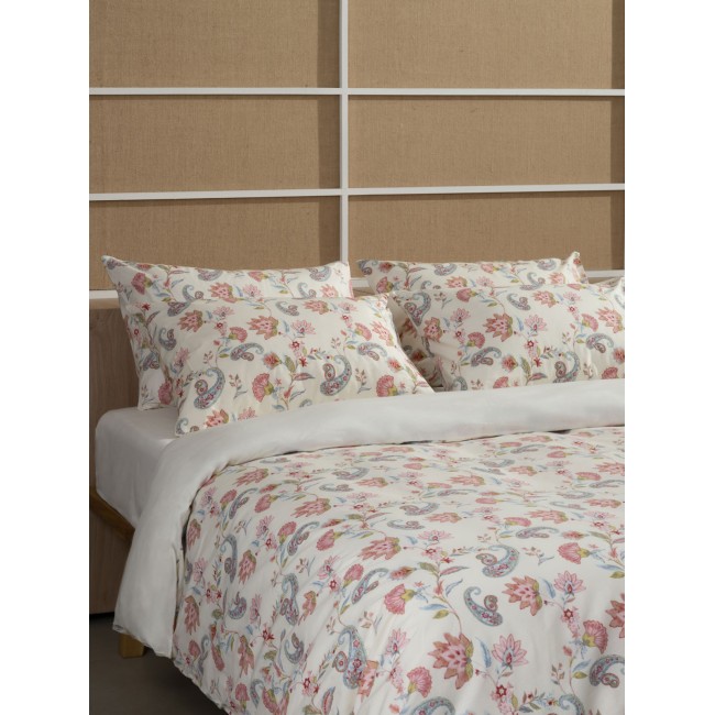 Σετ Σεντόνια Cotton Feelings 2068 Ecru Διπλό (200x270)