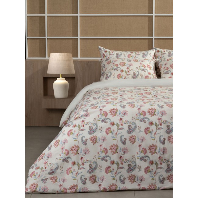 Σετ Σεντόνια Cotton Feelings 2068 Ecru Διπλό με λάστιχο (150x205+30)