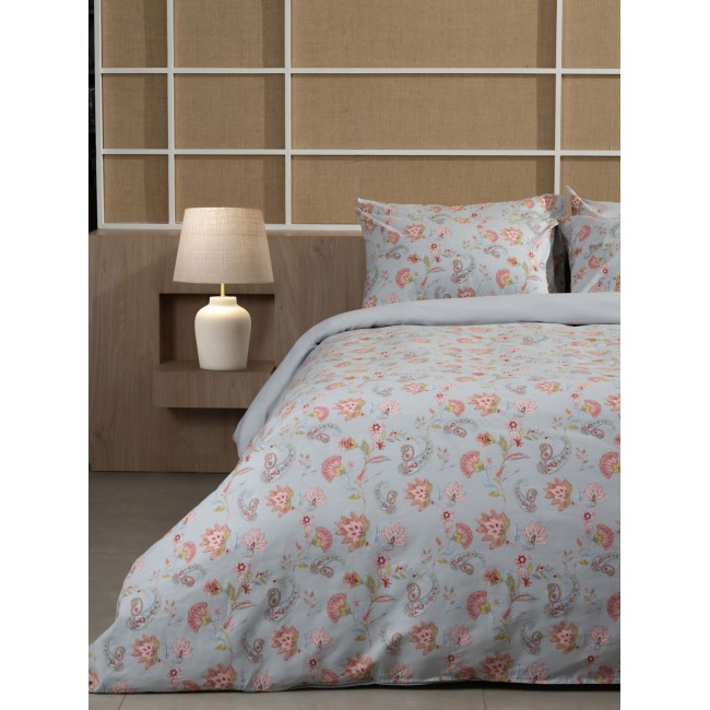 Σετ Σεντόνια Cotton Feelings 2068 Grey Διπλό με λάστιχο (150x205+30)